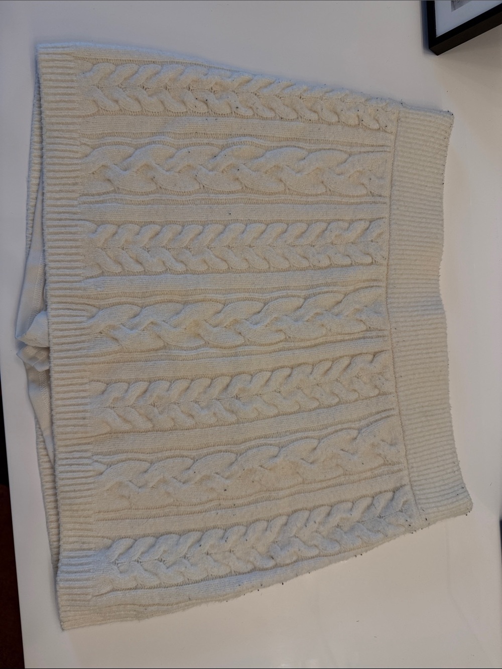 Cream Cable Knit Mini Skort - Abercrombie